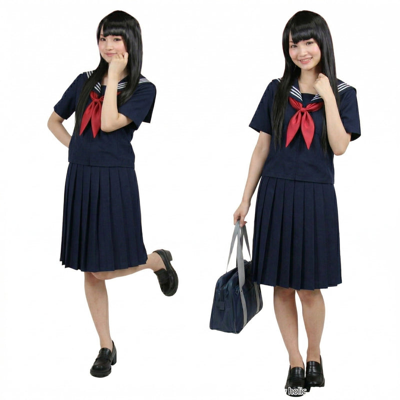 本格セーラー服 (コスプレ衣装)｜S〜5XL 大きいサイズ対応【半袖/長袖
