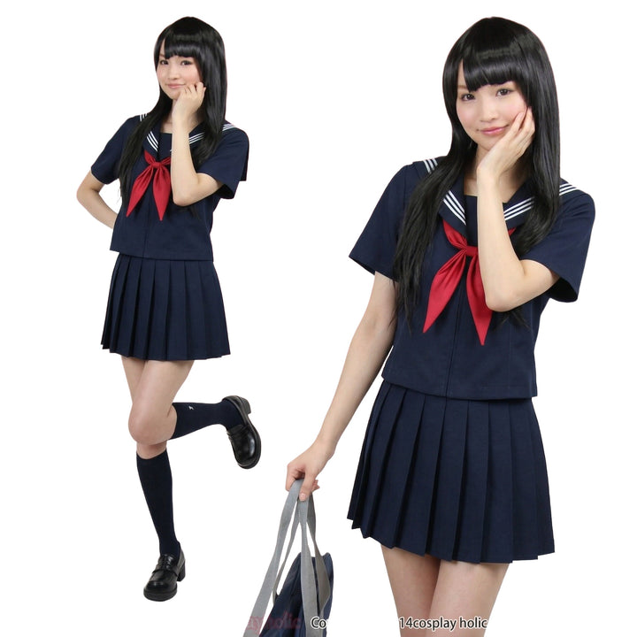本格セーラー服 (コスプレ衣装)｜S〜5XL 大きいサイズ対応【半袖/長袖