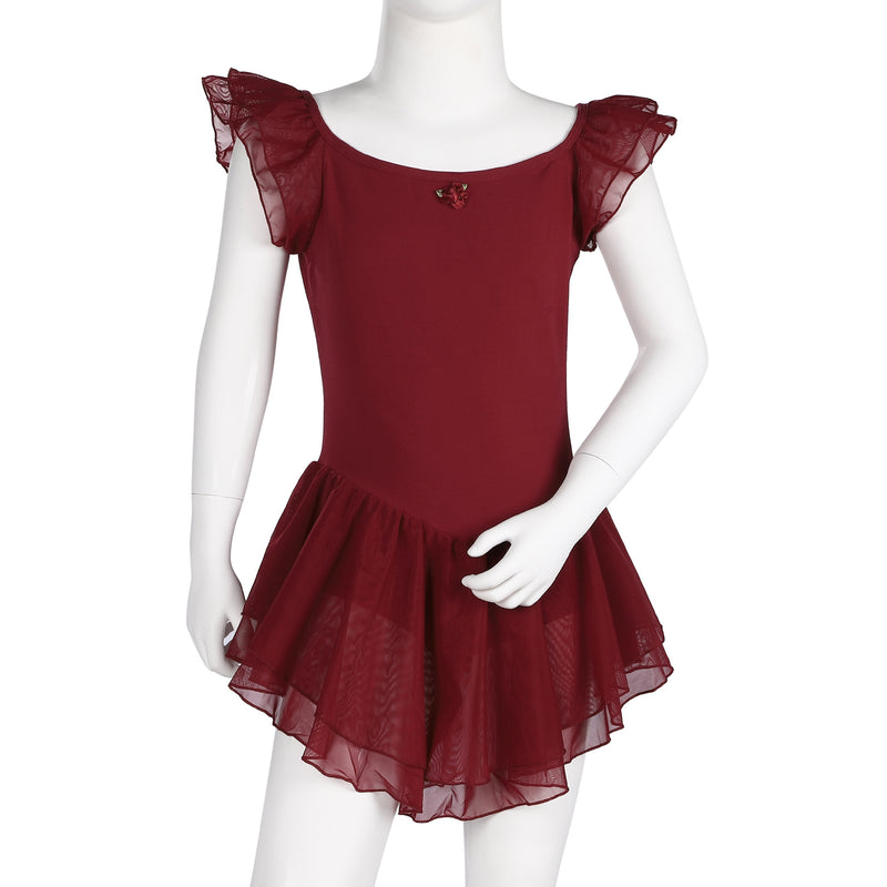 【Aigoda】バレエ レオタード 子供 可愛い 5色 シフォンスカート付き 新体操 キッズ ジュニア 大人 練習着 発表会