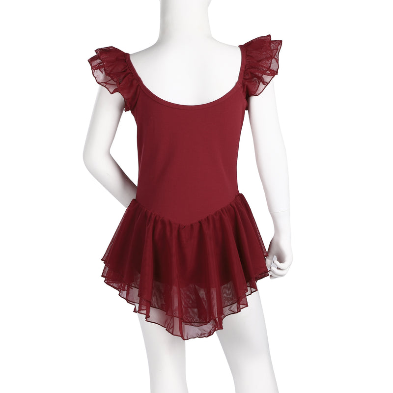 【Aigoda】バレエ レオタード 子供 可愛い 5色 シフォンスカート付き 新体操 キッズ ジュニア 大人 練習着 発表会