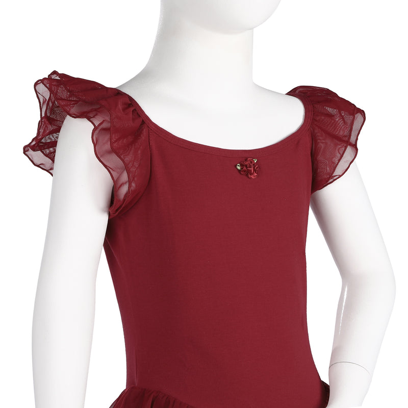 【Aigoda】バレエ レオタード 子供 可愛い 5色 シフォンスカート付き 新体操 キッズ ジュニア 大人 練習着 発表会