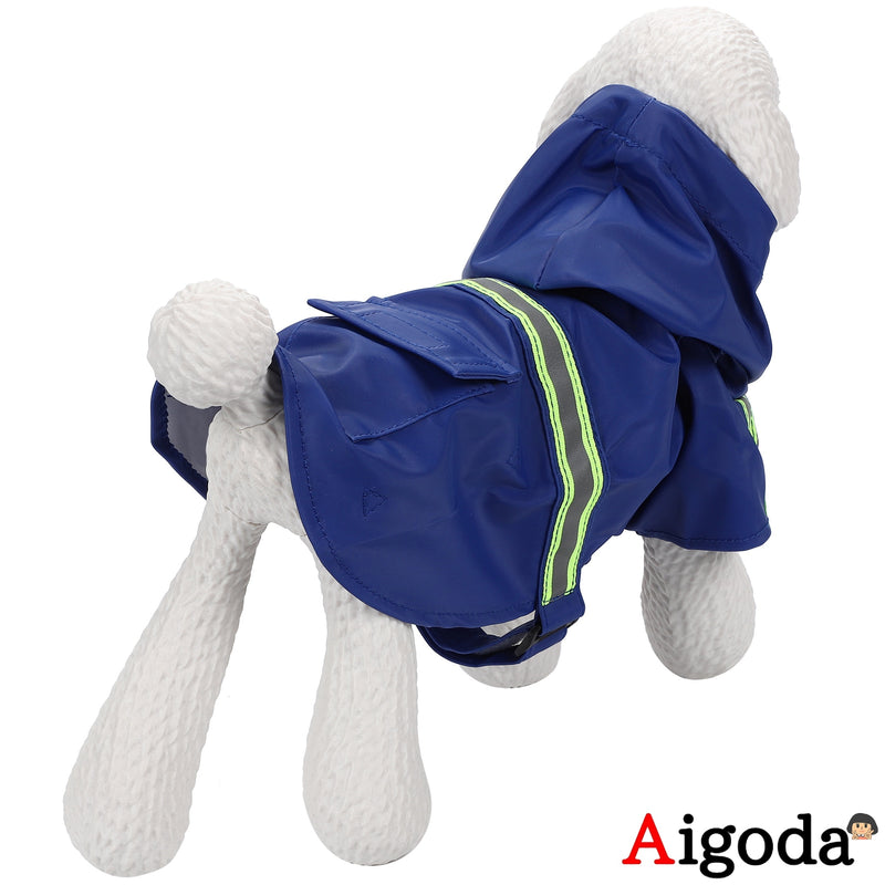 【Aigoda】犬 レインコート 小型犬 中型犬 大型犬 着せやすい ポンチョタイプ フード付き 大きいサイズ 調整可