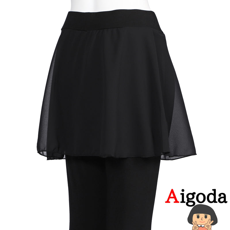 【Aigoda】バレエ スカート付き レギンス シフォンスカート レディース ジュニア スパッツ