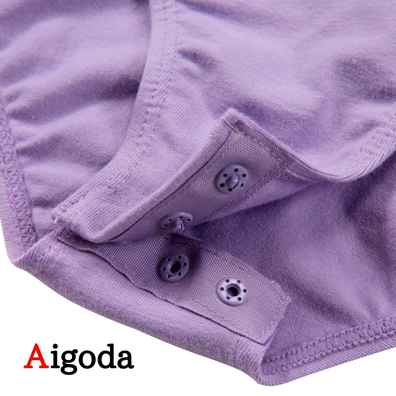 【Aigoda】バレエレオタード 子供 大人 スカート付き 長袖 8サイズ 5色 練習着 新体操 キッズ ジュニア 棉 スナップ付 - Aigoda