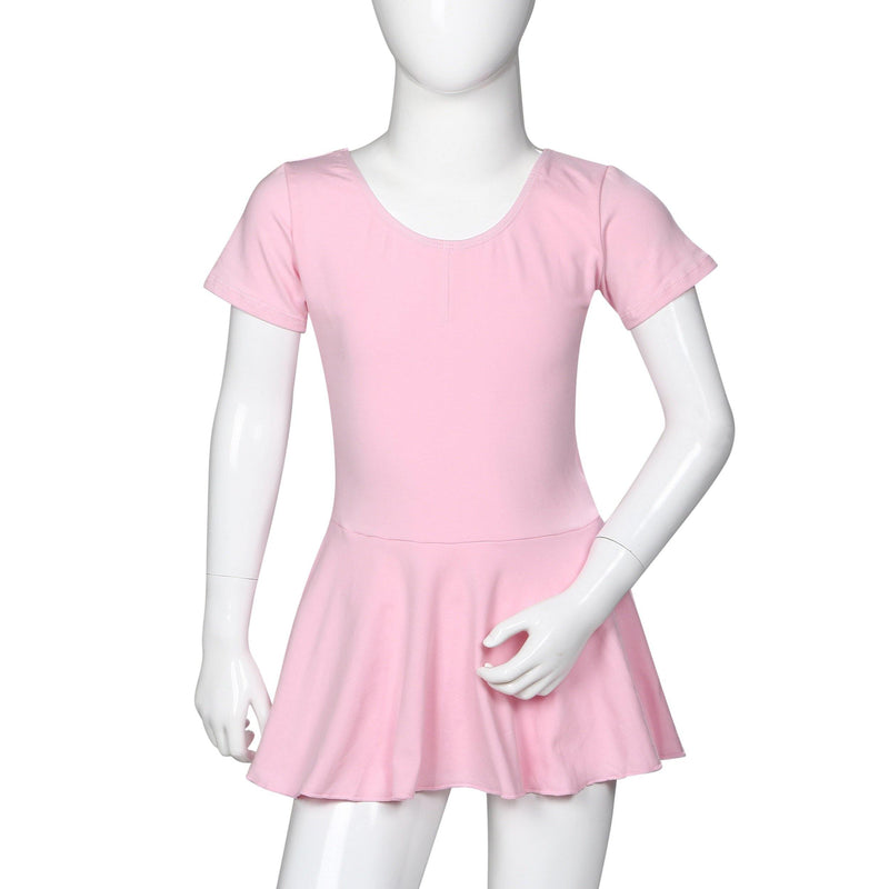 【Aigoda】バレエレオタード 子供 大人 スカート付き 8サイズ 5色 練習着 新体操 キッズ ジュニア 半袖 棉 スナップ付 - Aigoda